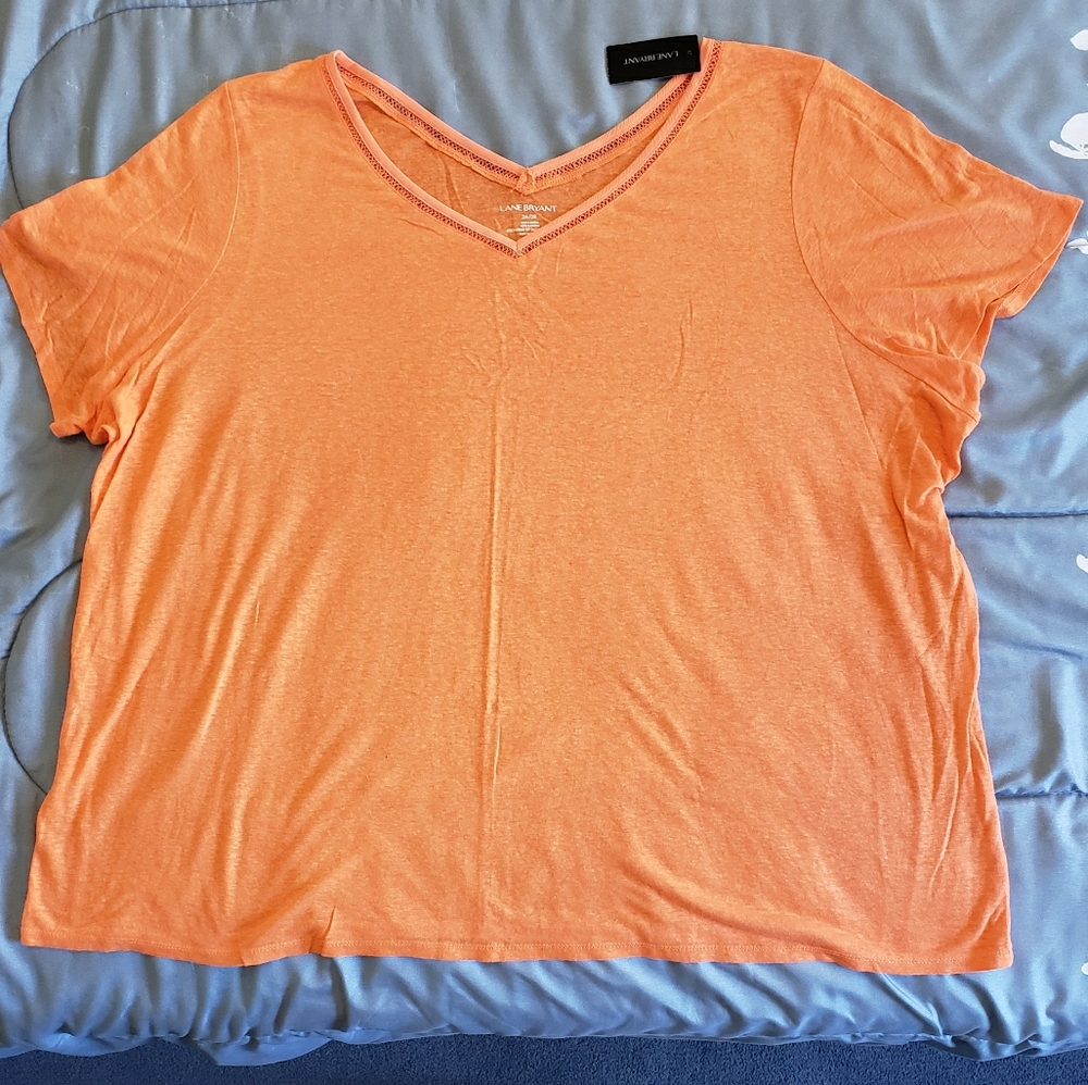 Orange V-neck top 26/28